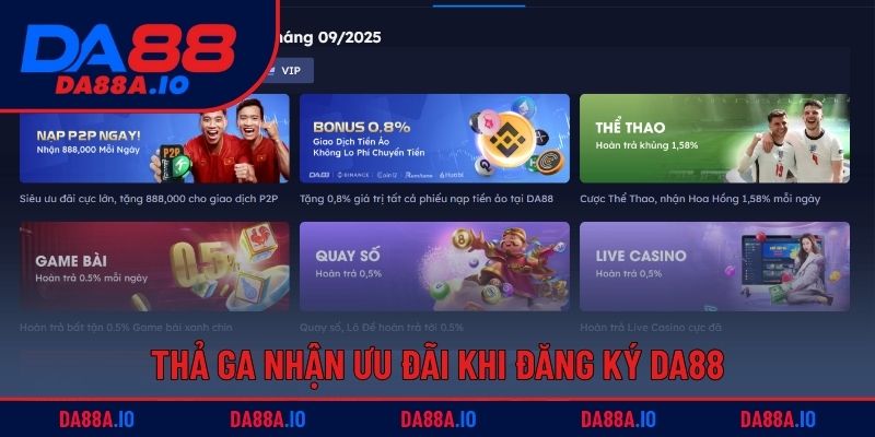 Hướng Dẫn Cách Đăng Ký DA88 Nhanh Chóng Chỉ Với 3 Bước 5 Thả ga nhận ưu đãi khi đăng ký DA88